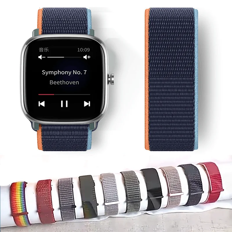 Nylon band For Amazfit GTS 2 2e strap GTS2 Mini GTR 42mm/47mm GTR2/2e huami Loop Amazfit bip correa 20mm 22mm smartwatch straps
Nylon band For Amazfit GTS 2 2e strap GTS2 Mini GTR 42mm/47mm GTR2/2e huami Loop Amazfit bip correa 20mm 22mm smartwatch straps