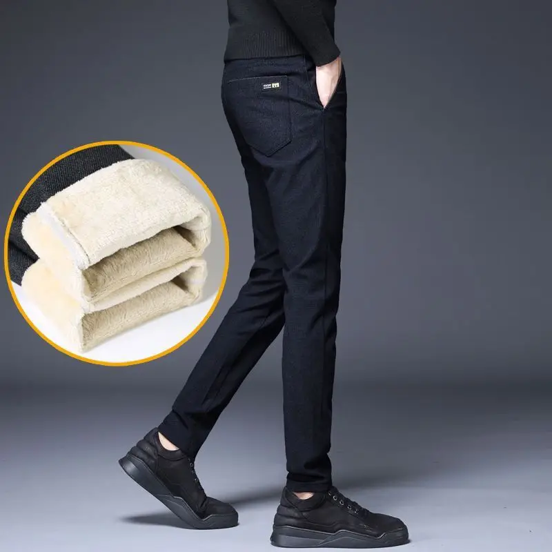 Winter Men Fleece Pants Thermal Solid Color Soft Comfortable Outdoor Sweatpants Male Business Casual Cotton Slim Fit Trousers
Winter Men Fleece Pants Thermal Solid Color Soft Comfortable Outdoor Sweatpants Male Business Casual Cotton Slim Fit Trousers