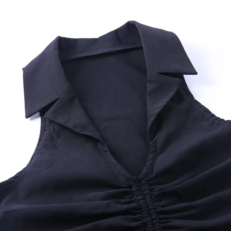 WannaThis Deep V-Neck Sexy Sleeveless Tank Top Women Summer Crop Tops Ruched Drawstring Black Fashion Skinny Elastic Streetwear
WannaThis Deep V-Neck Sexy Sleeveless Tank Top Women Summer Crop Tops Ruched Drawstring Black Fashion Skinny Elastic Streetwear