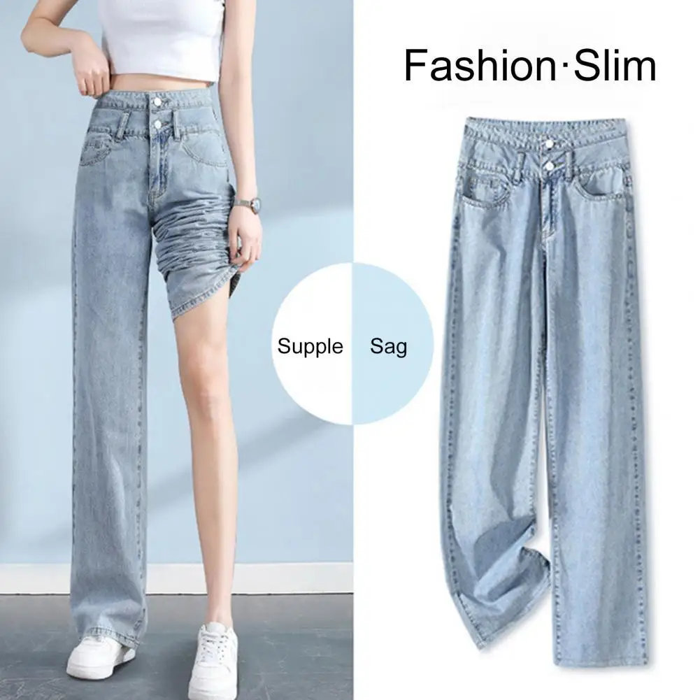 Women's High Waisted Jeans Solid Color Straight Wide Leg Denim Pants Baggy Loose Casual Trousers Streetwear
Women's High Waisted Jeans Solid Color Straight Wide Leg Denim Pants Baggy Loose Casual Trousers Streetwear