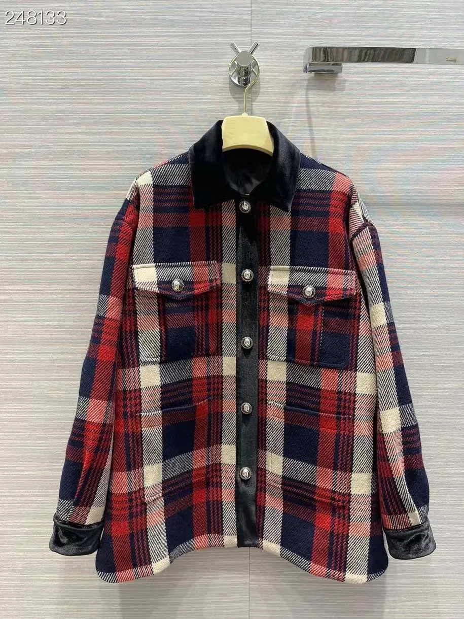 Fyion New 2021 Autumn Women Fashion Runway Blends Coat Long Sleeve Plaid Print Single Breasted Vintage Coat
Fyion New 2021 Autumn Women Fashion Runway Blends Coat Long Sleeve Plaid Print Single Breasted Vintage Coat