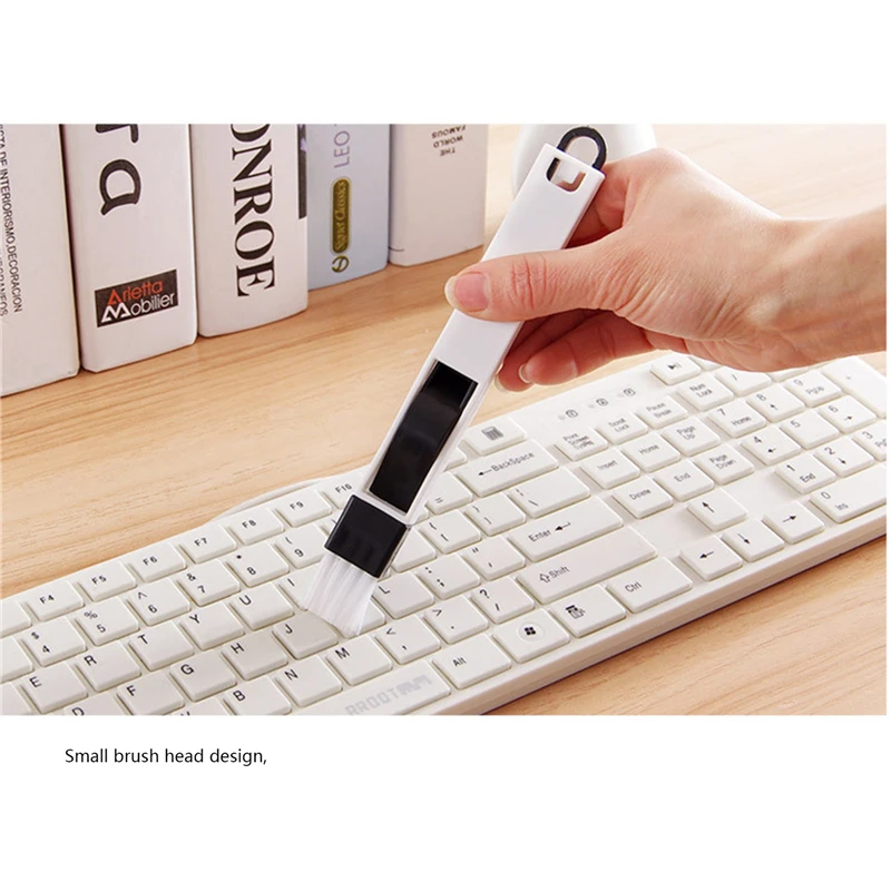 

Multifunctional Window Slot Brush Track Door Groove Corner Cleaning Brush with Detachable Dustpan for Keyboard