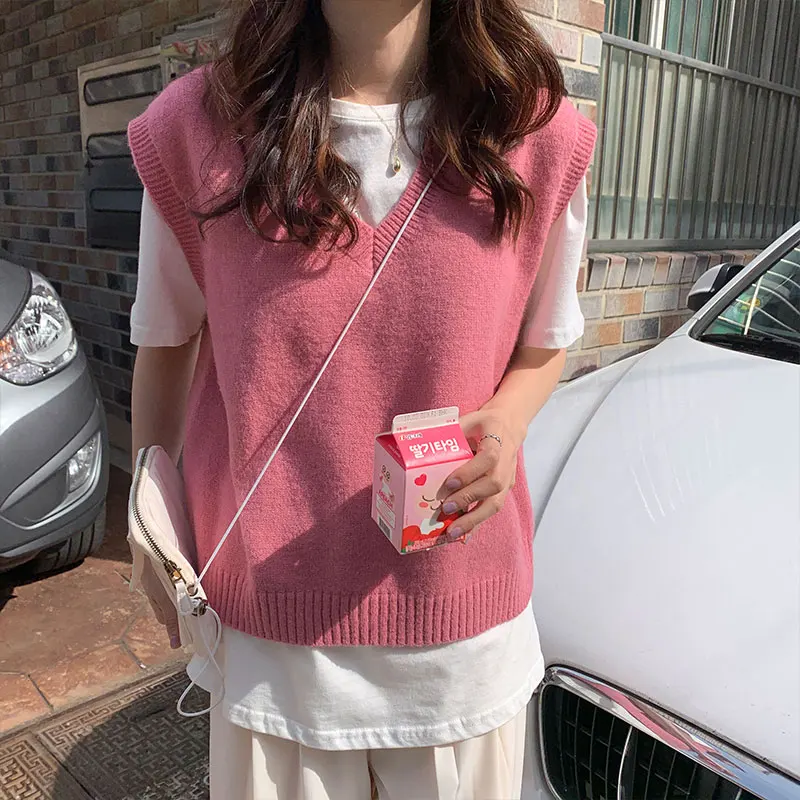 4colors 2019 autumn and winter korean style v neck knitted solid color sleeveless vest sweaters womens pullovers womens (X1086)
4colors 2019 autumn and winter korean style v neck knitted solid color sleeveless vest sweaters womens pullovers womens (X1086)
