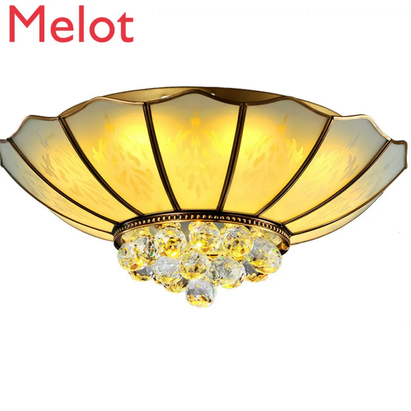 European Style Copper Ceiling Lamp Bedroom Living Room Circular Crystal Lamp Luxury Atmosphere Ceiling Lamp Gorgeous
European Style Copper Ceiling Lamp Bedroom Living Room Circular Crystal Lamp Luxury Atmosphere Ceiling Lamp Gorgeous