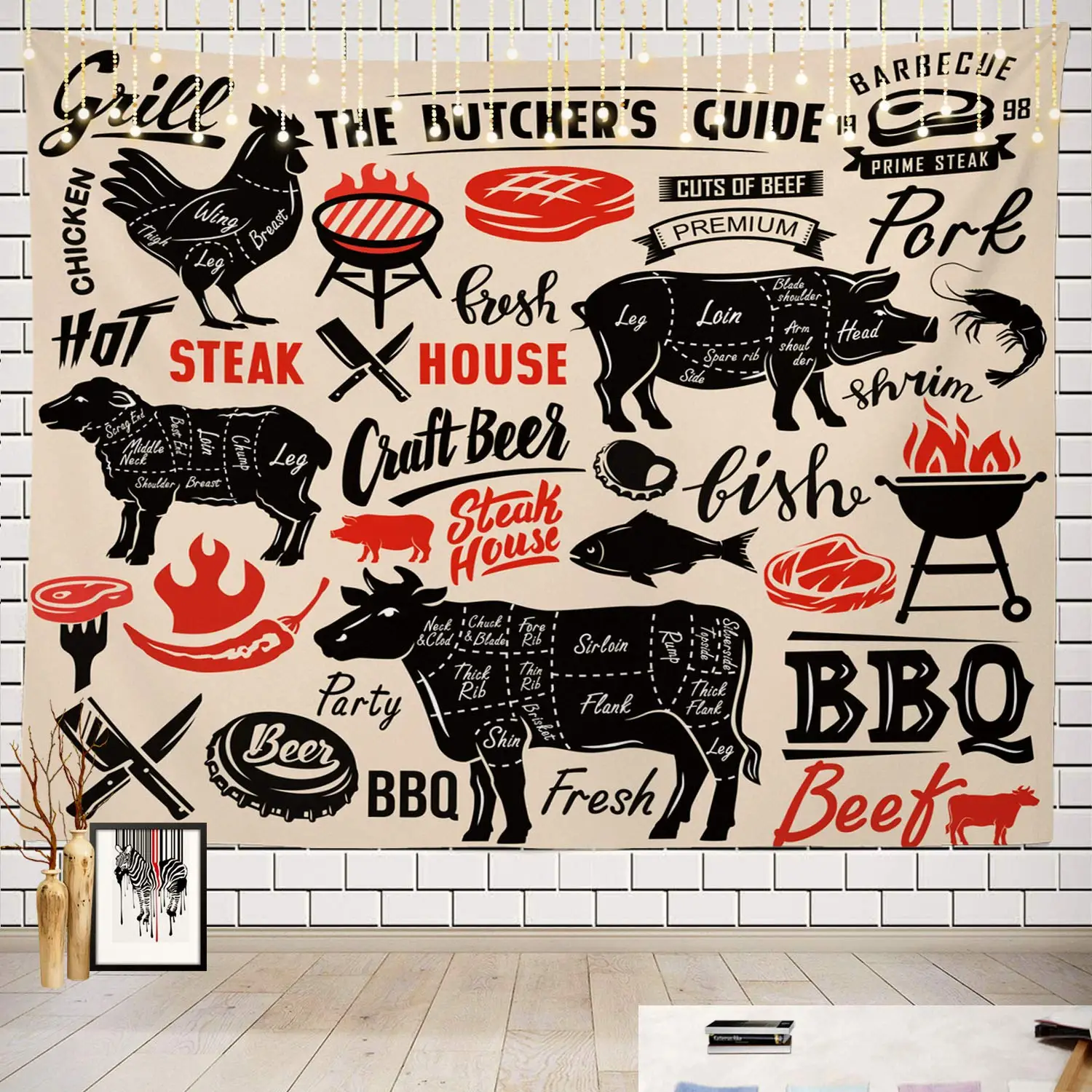 Pig Beef Meat Steak House with Scheme Lettering Cut Wall Art
Pig Beef Meat Steak House with Scheme Lettering Cut Wall Art