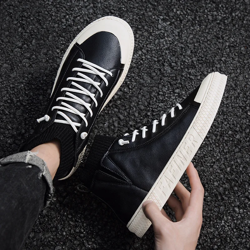 Boots Men Leather Sneaker Man Casual Shoe Shoes Men Sneakers High Top For Men's Leather Mens Hightop Boots Fashion Causal
Boots Men Leather Sneaker Man Casual Shoe Shoes Men Sneakers High Top For Men's Leather Mens Hightop Boots Fashion Causal