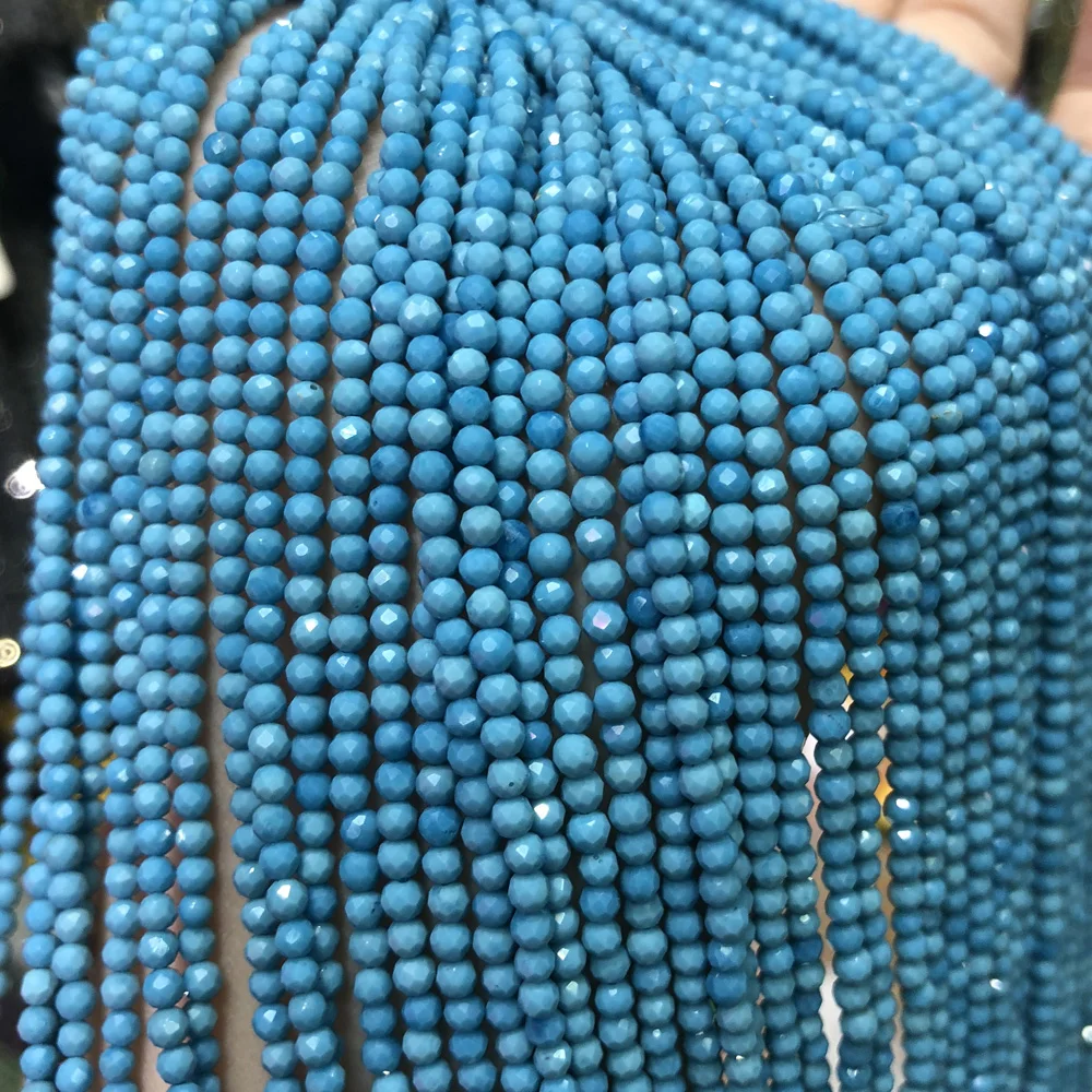 Natural Stone Blue Turquoises Faceted Round Small beads Loosely Bead For Jewelry Making DIY Necklace Bracelet Accessories
Natural Stone Blue Turquoises Faceted Round Small beads Loosely Bead For Jewelry Making DIY Necklace Bracelet Accessories