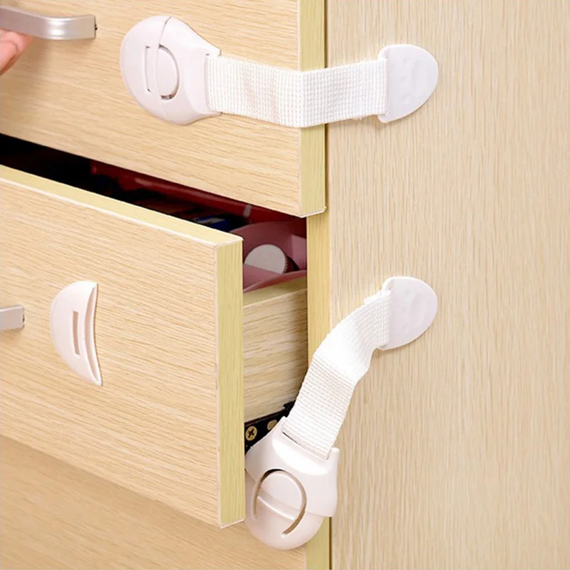 

10 Pcs/lot Child Protection Plastic Child Lock Baby Safety Infant Security Door Stopper Castle Drawer Cabinet Toilet Safety Lock