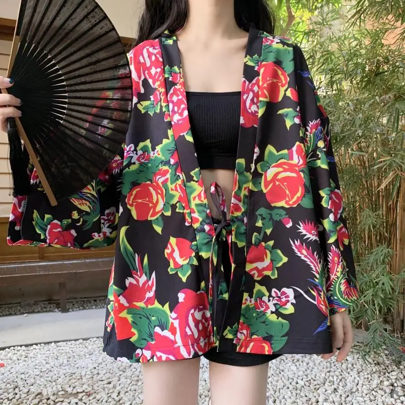 Japanese Kimono Traditional Clothing Fashion Kimono Dress Shirts Women Samurai Haori Hombre Yukata Man Cardigan Shirt 2021
Japanese Kimono Traditional Clothing Fashion Kimono Dress Shirts Women Samurai Haori Hombre Yukata Man Cardigan Shirt 2021
