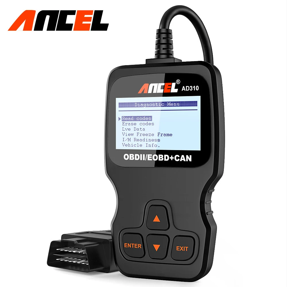 Ancel AD310 OBD2 автомобильный сканер Obdii диагностический инструмент анализатор