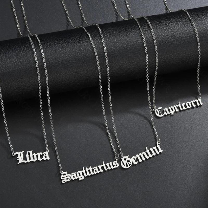 12 Zodiac Necklace For Women Leo Scorpio Virgo Cancer Gemini Aries Aquarius Letter Pendant Necklaces BFF Jewelry Gift English
12 Zodiac Necklace For Women Leo Scorpio Virgo Cancer Gemini Aries Aquarius Letter Pendant Necklaces BFF Jewelry Gift English