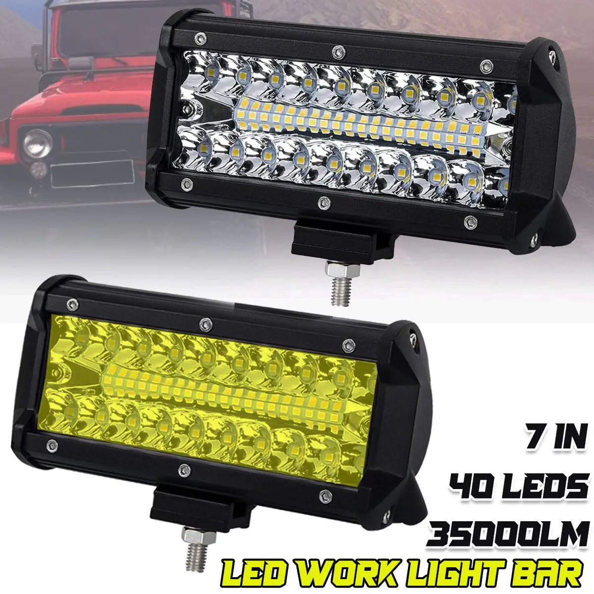 7-дюймовый светодиодный рабочий светильник, комбинированный луч, точечный светильник, светодиодный рабочий светильник 120 Вт для трактора, в... 
7-дюймовый светодиодный рабочий светильник, комбинированный луч, точечный светильник, светодиодный рабочий светильник 120 Вт для трактора, в...