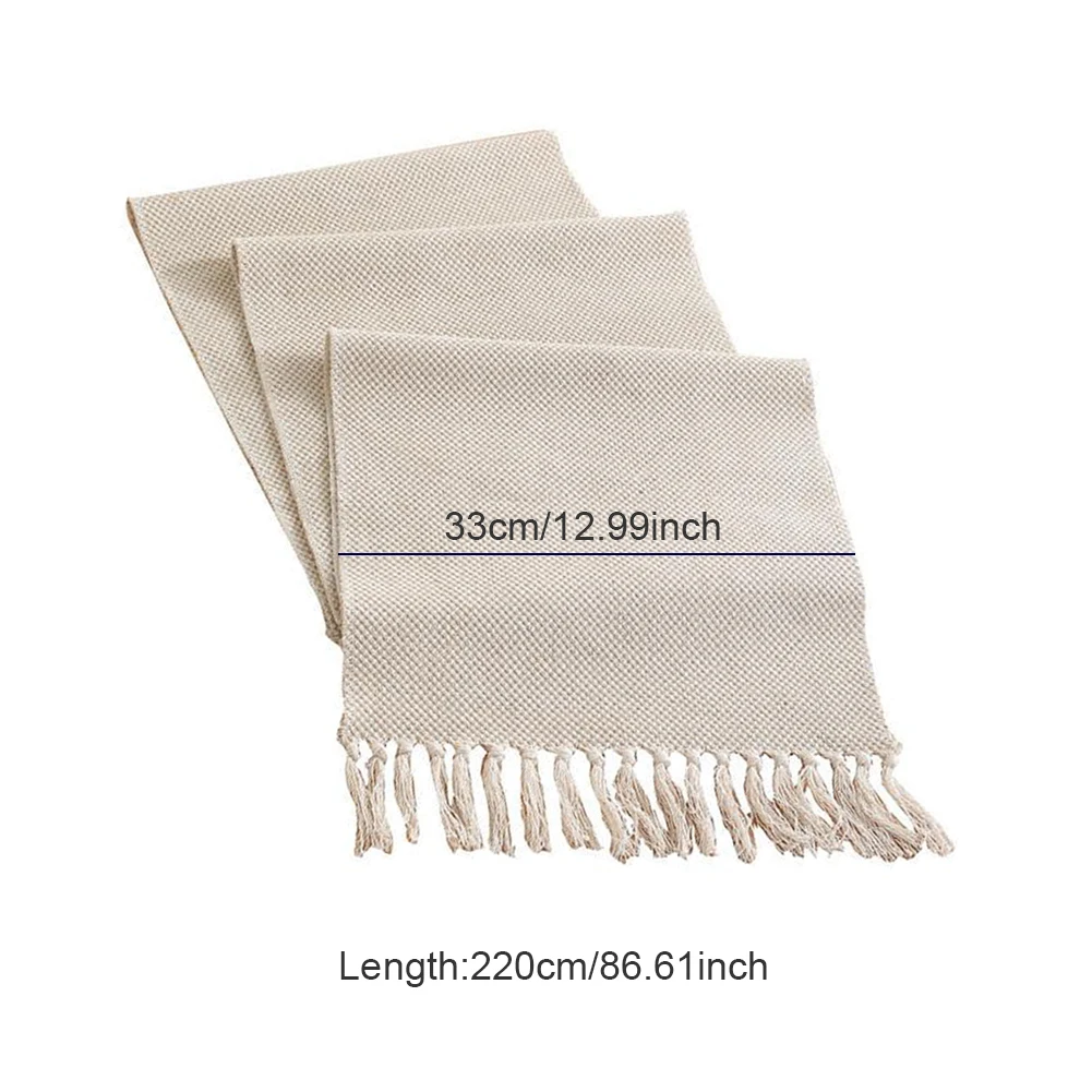 2 Sizes Table Runner With Tassels Cotton Linen Rustic Woven Dining Table Runner With Delicately Hemmed Edge For Home Bar Canteen
2 Sizes Table Runner With Tassels Cotton Linen Rustic Woven Dining Table Runner With Delicately Hemmed Edge For Home Bar Canteen