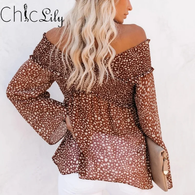 Chiclily Leopard Print Lrregular Blouse Long Sleeved Slash Neck Flare Sleeve Shirt Vintage Chiffon Shirts
Chiclily Leopard Print Lrregular Blouse Long Sleeved Slash Neck Flare Sleeve Shirt Vintage Chiffon Shirts
