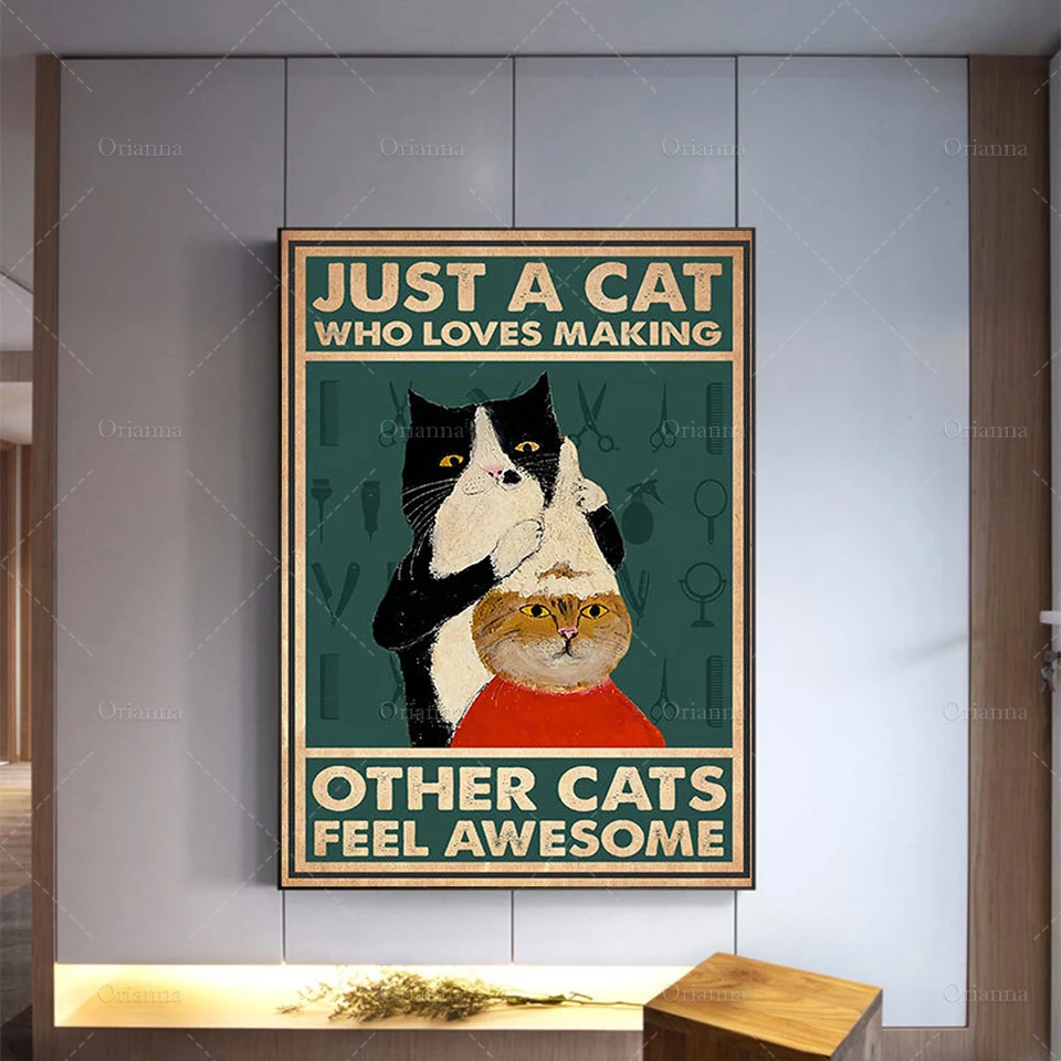 Just A Cat Who Loves Making Other Cats Feel Awesome Poster, Funny Black Cat Wall Decor, Cute Cat Hair Art Print Canvas Painting
Just A Cat Who Loves Making Other Cats Feel Awesome Poster, Funny Black Cat Wall Decor, Cute Cat Hair Art Print Canvas Painting