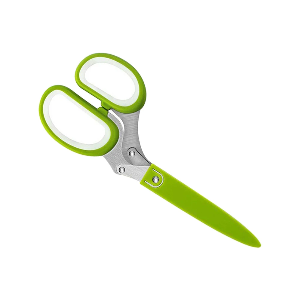 2 in 1 Scissors 5 Blades Kitchen Accessories Scallion Cutter Chopper Mincer Multi-Layers Scissors with Cover Brush Leaf Peeler
2 in 1 Scissors 5 Blades Kitchen Accessories Scallion Cutter Chopper Mincer Multi-Layers Scissors with Cover Brush Leaf Peeler