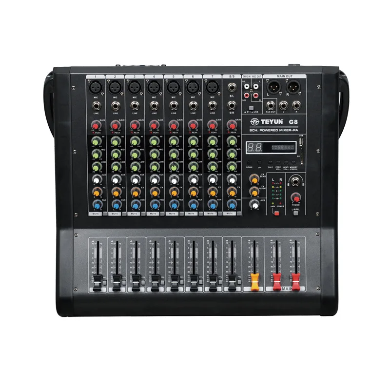 Professional eight-way mixer amplifier integrated machine stage home karaoke equalizer equipment
Professional eight-way mixer amplifier integrated machine stage home karaoke equalizer equipment