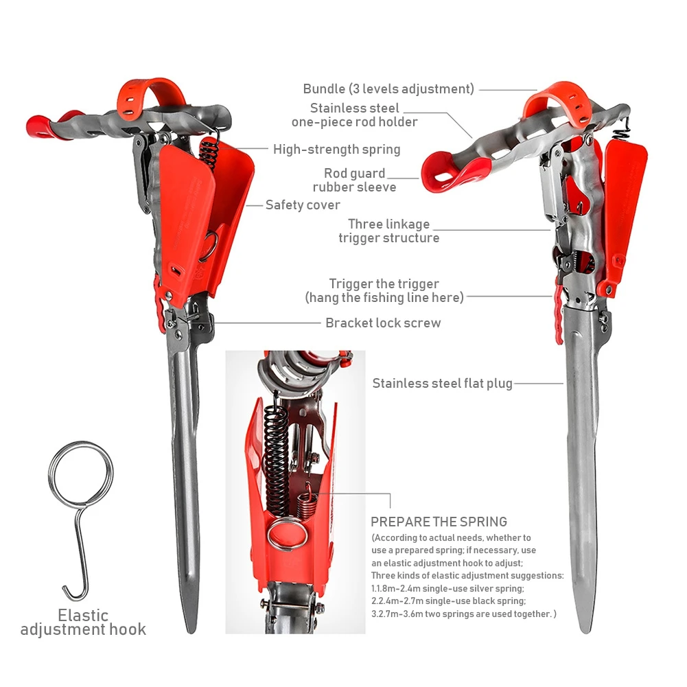 Stainless Steel Rod Holder Fishing Adjustable Rod Holder-Automatic Spring Fishing Rod Holder
Stainless Steel Rod Holder Fishing Adjustable Rod Holder-Automatic Spring Fishing Rod Holder