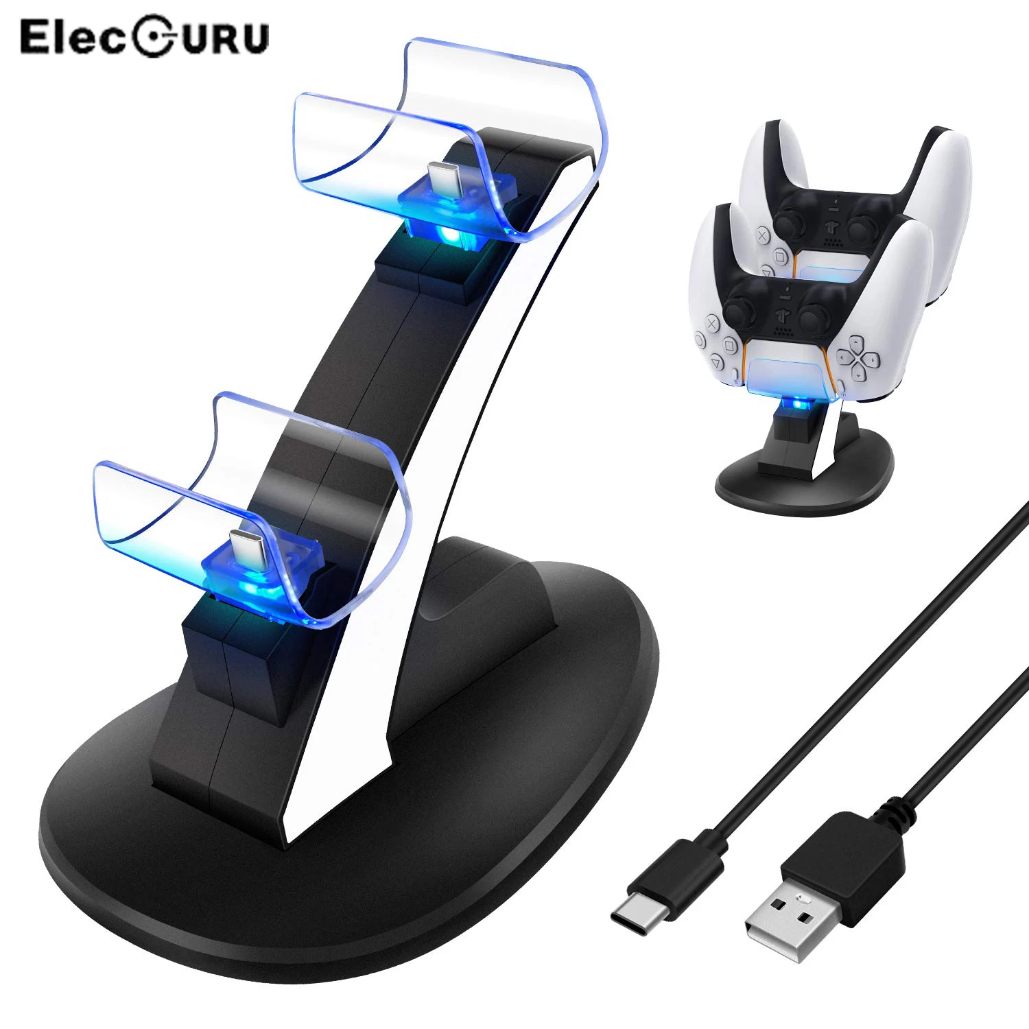 Dual PS5 Controller Charger Playstation 5 DualSense Controller Charging Dock Station Stand Dual USB Fast Charging Station
Dual PS5 Controller Charger Playstation 5 DualSense Controller Charging Dock Station Stand Dual USB Fast Charging Station