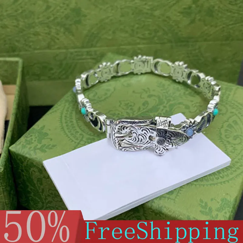 Luxury Brand Bracelet 925 Sterling Silver Belt Buckle Bracelet Couple Wild Fashion Birthday Gift Men And Women Styles
Luxury Brand Bracelet 925 Sterling Silver Belt Buckle Bracelet Couple Wild Fashion Birthday Gift Men And Women Styles