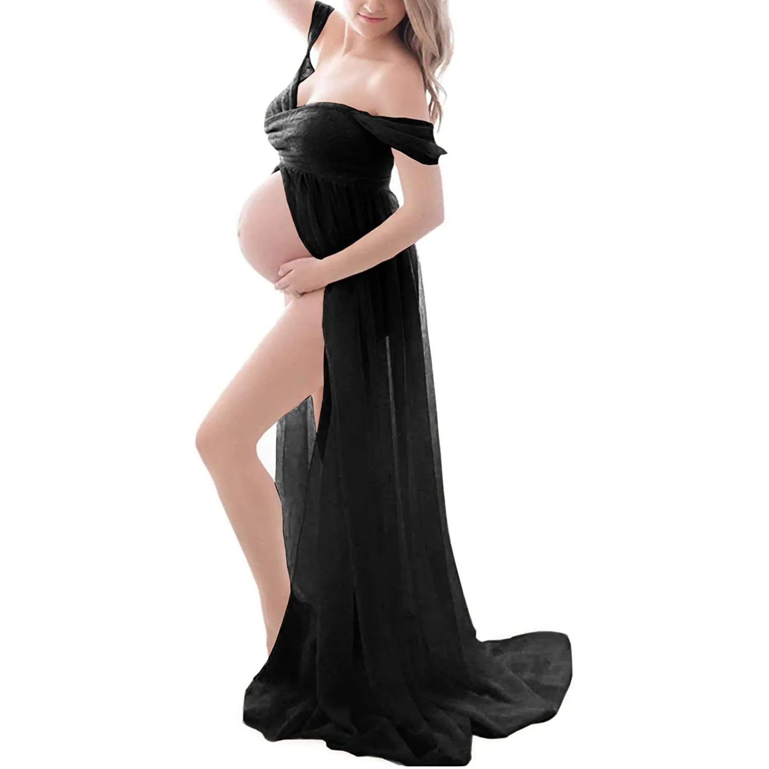 Sexy Strapless Maternity Chiffon Long Dresses Split Open Front Maternity Long Dresses For Photo Shooting Pregnancy Maxi Dress
Sexy Strapless Maternity Chiffon Long Dresses Split Open Front Maternity Long Dresses For Photo Shooting Pregnancy Maxi Dress