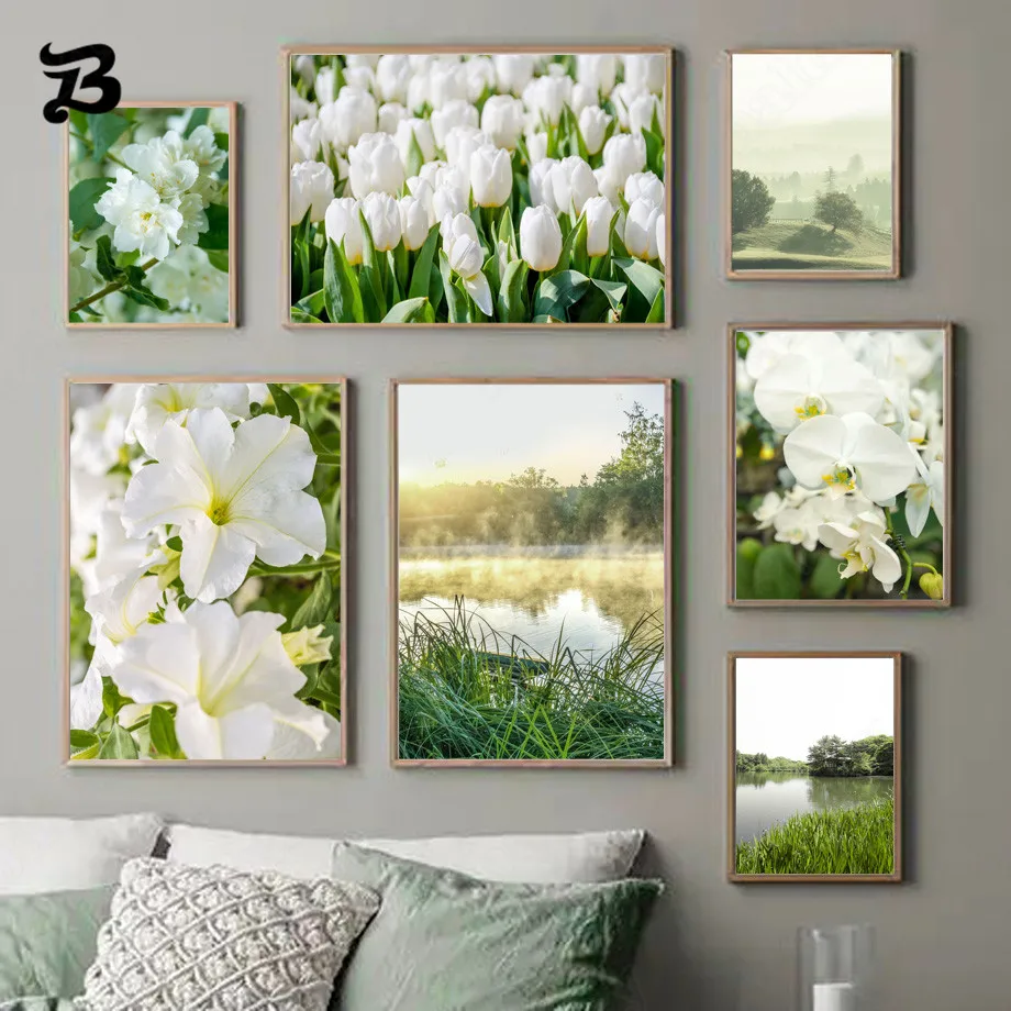 Canvas Painting White Orchid Tulip Flowers Wall Art Mountain Lake Landscape Nordic Canvas Posters Prints for Living Room Decor 
Canvas Painting White Orchid Tulip Flowers Wall Art Mountain Lake Landscape Nordic Canvas Posters Prints for Living Room Decor