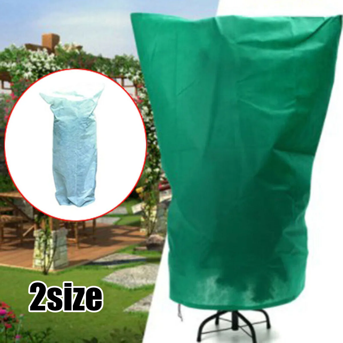 Shrub Plant Cover Protecting Frost Garden Winter Polyester White/Green
