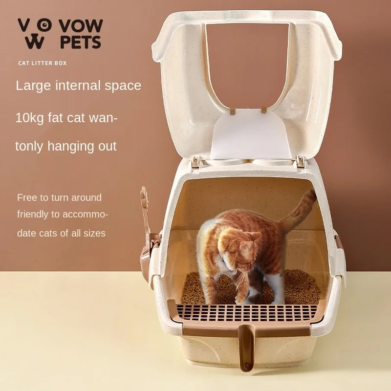 Cat Sand Basin Fully Enclosed Lift Cover Deodorization Cat Litter Box Pet Plastic Large Pan Toilet Fat Cat Cat VOW Pets
Cat Sand Basin Fully Enclosed Lift Cover Deodorization Cat Litter Box Pet Plastic Large Pan Toilet Fat Cat Cat VOW Pets