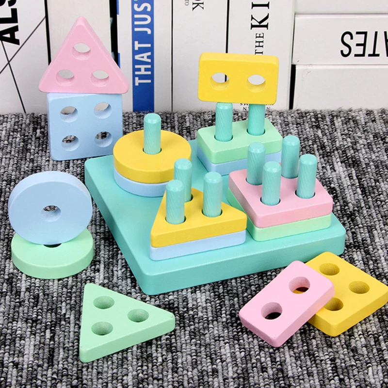 Montessori Toy Wooden Building Blocks Early Educational Toys Color Shape Match Kids Puzzle Toys For Children Boys Girls
Montessori Toy Wooden Building Blocks Early Educational Toys Color Shape Match Kids Puzzle Toys For Children Boys Girls