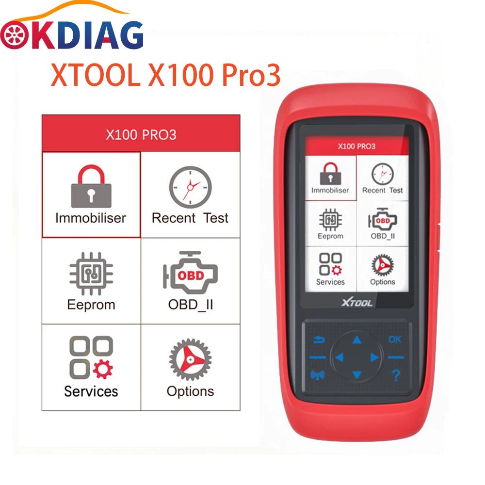 

XTOOL X100 PRO3 OBD2 Car Code Scanner Professional Key Programmer Diagnostic Tool ECU Reset Multi-language X100 PRO2 Upgrade