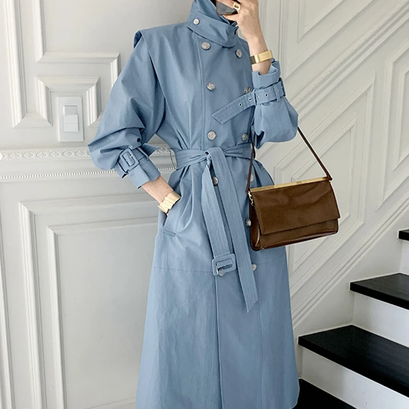 2021 New Autumn Solid Trench Coat For Women Lapel Collar Long Sleeve Sashes Loose Coats Female Korean Fashion Clothing
2021 New Autumn Solid Trench Coat For Women Lapel Collar Long Sleeve Sashes Loose Coats Female Korean Fashion Clothing