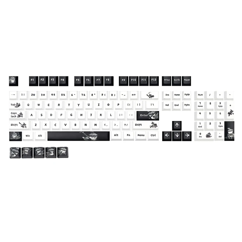 69HA 109 Keys Customized Kungfu Panda Key PBT Dye Subbed Keycap OEM Profile Key Cover for Mechanical Keyboard GK61 SK61
69HA 109 Keys Customized Kungfu Panda Key PBT Dye Subbed Keycap OEM Profile Key Cover for Mechanical Keyboard GK61 SK61