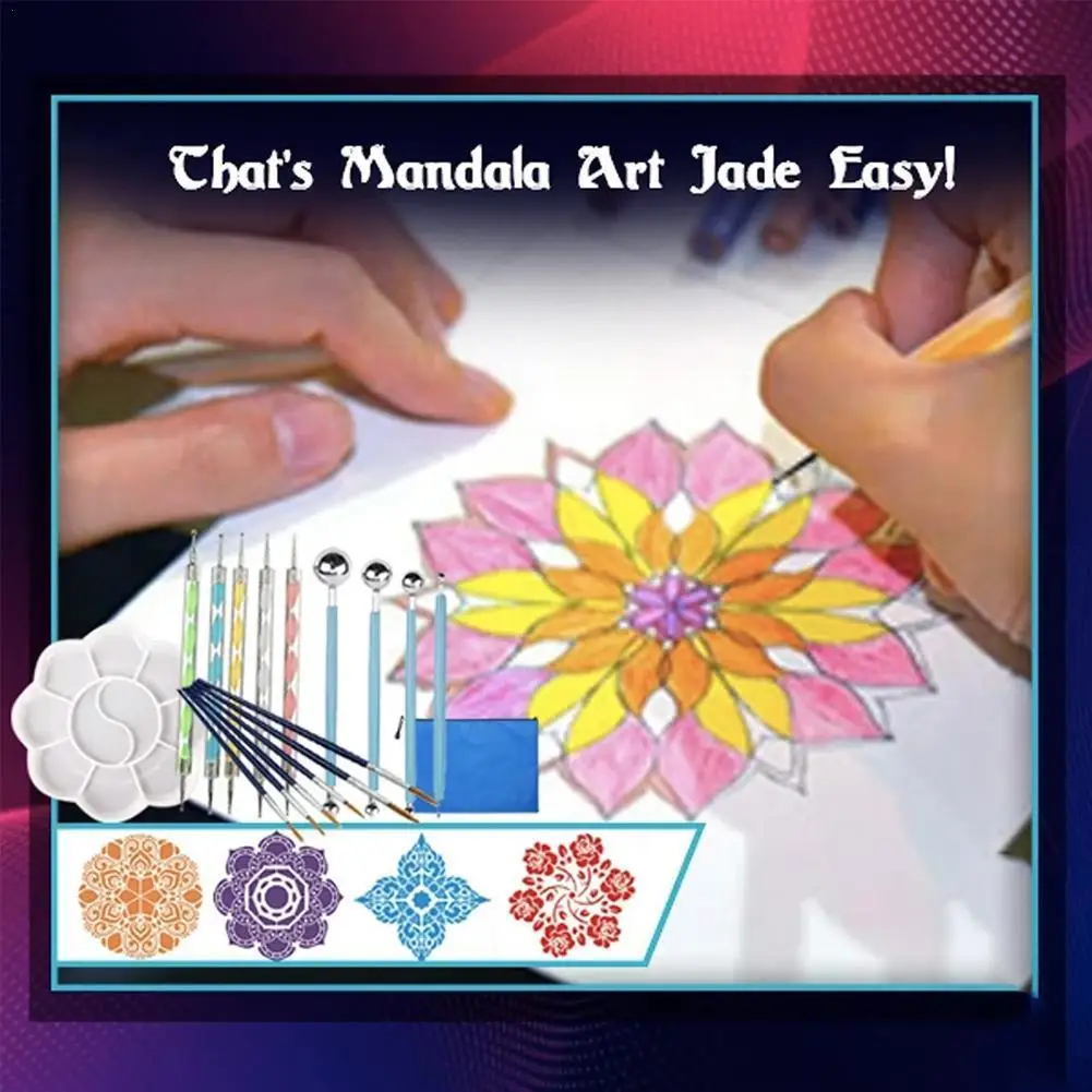 20pcs/set Painting Mandala Stencils Kit For Rock Painting Pen Stencil Nail Dotting Drawing Tool Art B0B3
20pcs/set Painting Mandala Stencils Kit For Rock Painting Pen Stencil Nail Dotting Drawing Tool Art B0B3