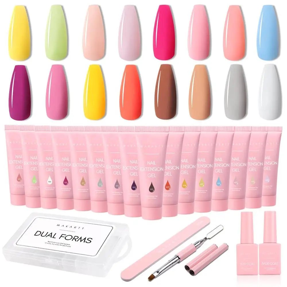Makartt Poly Nail Extension Gel The Seasonal Concertos Nail Gel Kit Enhancement with 16 Colors for DIY Nail Art Rainbow
Makartt Poly Nail Extension Gel The Seasonal Concertos Nail Gel Kit Enhancement with 16 Colors for DIY Nail Art Rainbow