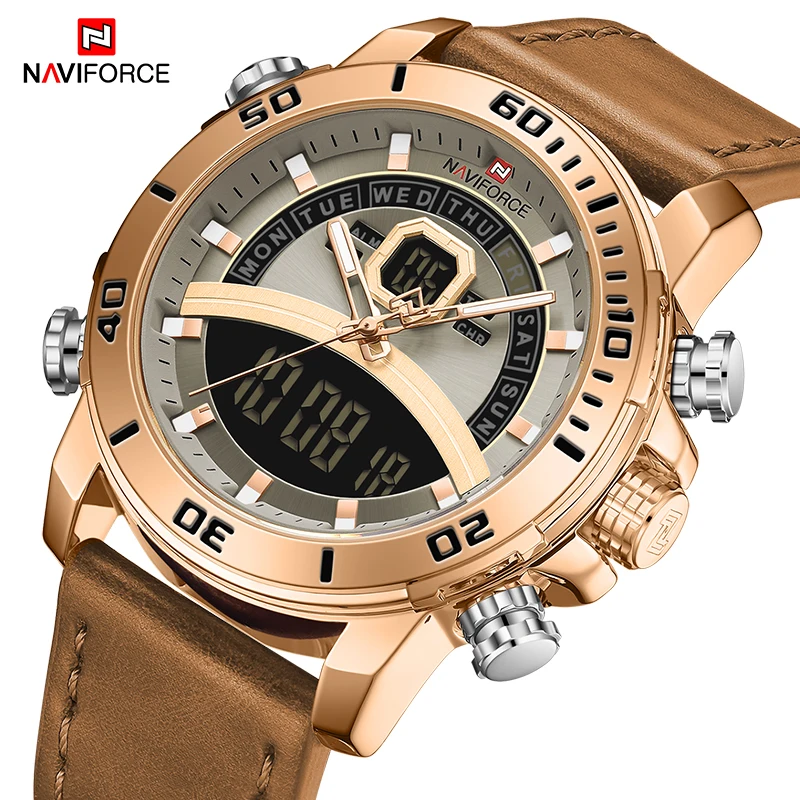 NAVIFORCE модные брендовые мужские спортивные часы армейские военные со светодиодным дисплеем Будильник Кварцевые часы Авто Дата Неделя 30 м Водонепроницаемость Новинка 2021
NAVIFORCE модные брендовые мужские спортивные часы армейские военные со светодиодным дисплеем Будильник Кварцевые часы Авто Дата Неделя 30 м Водонепроницаемость Новинка 2021