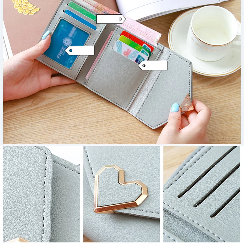 Mini Short Wallets For Women Retro Heart Shape Buckle Purses Ladies Fashion Money Clip Pocket Wallets Carteras Para Mujer
Mini Short Wallets For Women Retro Heart Shape Buckle Purses Ladies Fashion Money Clip Pocket Wallets Carteras Para Mujer