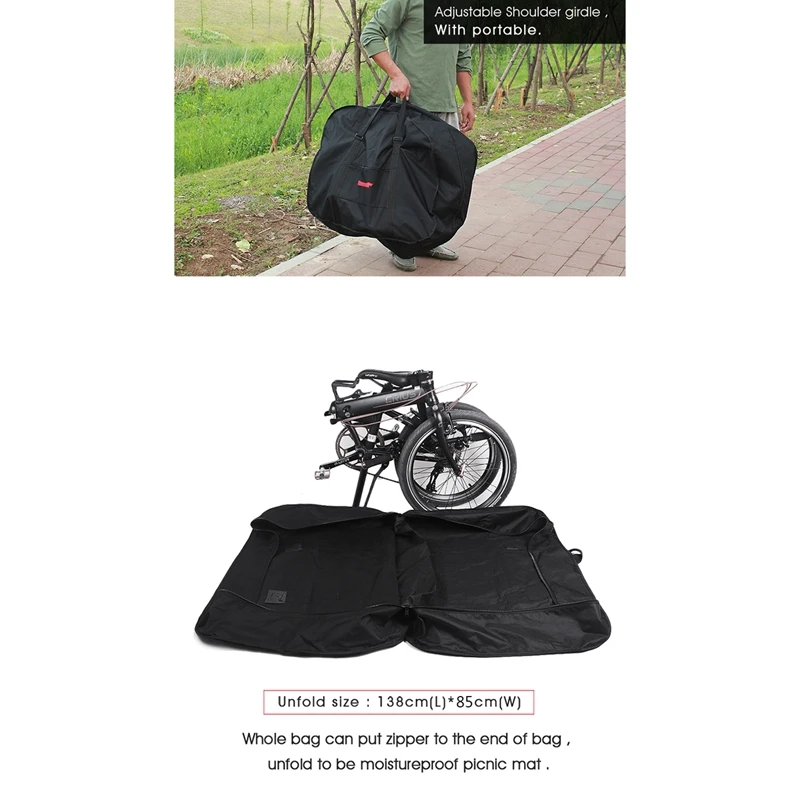 Rhinowalk 20 Inch Big Folding Bike Carrier Carrying Bag Foldable Waterproof Bicycle Transport Bag
Rhinowalk 20 Inch Big Folding Bike Carrier Carrying Bag Foldable Waterproof Bicycle Transport Bag