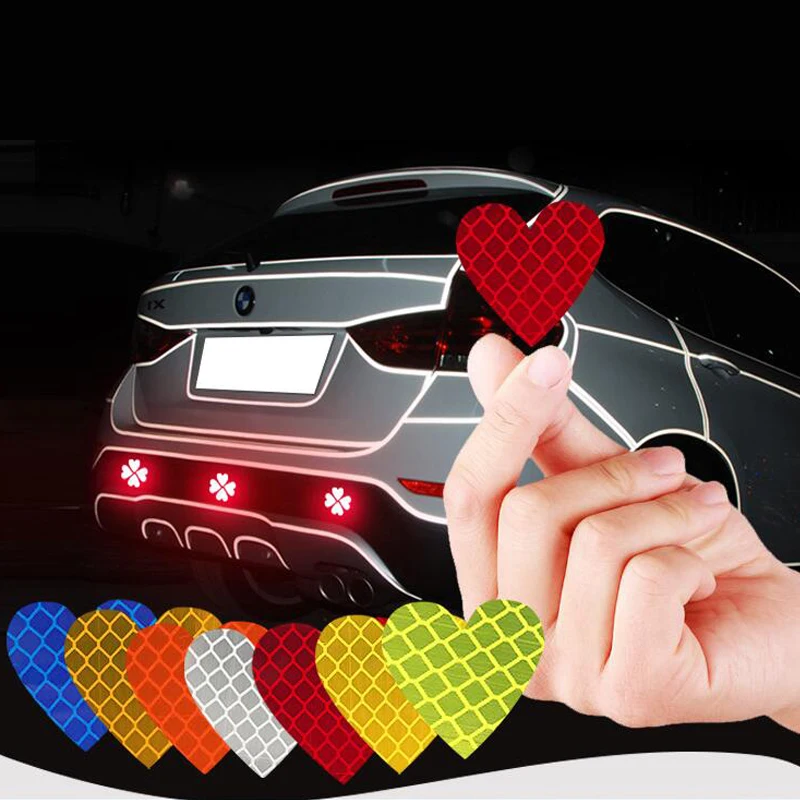 10pieces/set heart shape Auto Exterior Universal Safety Warning Mark Reflective Tape Motorcycle Bike reflective Car Stickers
10pieces/set heart shape Auto Exterior Universal Safety Warning Mark Reflective Tape Motorcycle Bike reflective Car Stickers