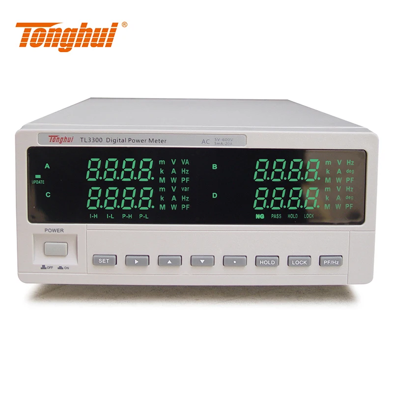 Tonghui TL3300 TL3301 TL3302 TL3310 TL3320 Высокоточный цифровой измеритель мощности
Tonghui TL3300 TL3301 TL3302 TL3310 TL3320 Высокоточный цифровой измеритель мощности