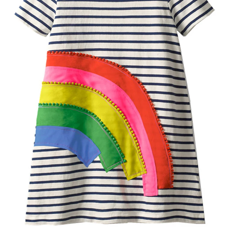 2-7 Years Kids Girl Dress Toddler Baby Stripe Rainbow Dresses Summer Children Clothing Girls Cotton Princess Dress Kid Tops
2-7 Years Kids Girl Dress Toddler Baby Stripe Rainbow Dresses Summer Children Clothing Girls Cotton Princess Dress Kid Tops