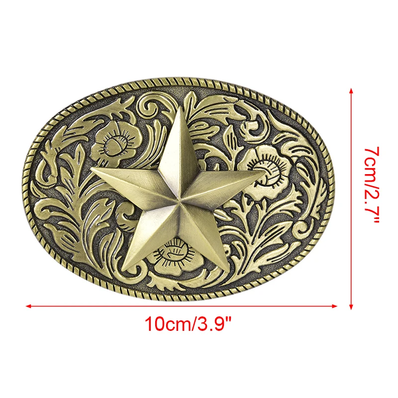 Western Cowboy Belt Buckle Metal Star Oval Bronze Metal Fashion Mens Buckles Jeans Belt Accessories
Western Cowboy Belt Buckle Metal Star Oval Bronze Metal Fashion Mens Buckles Jeans Belt Accessories