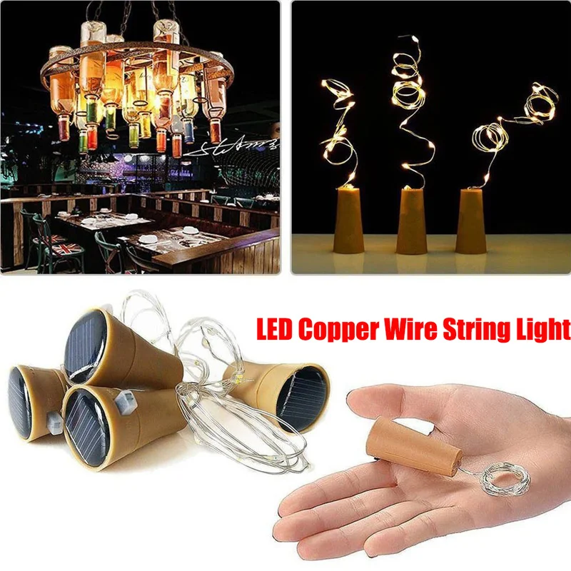 Portable LED Cork-shaped Solar String Bottle Lights Party Decoration Battery Copper Wire Wine Bottle Decoration String Lights
Portable LED Cork-shaped Solar String Bottle Lights Party Decoration Battery Copper Wire Wine Bottle Decoration String Lights