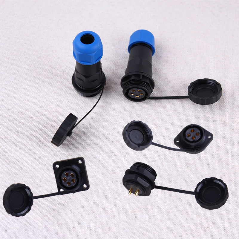 

SD20 IP68 Waterproof Male ＆ Female Socket 1 2 3 4 5 6 7 9 10 12 14 Pin Panel Mount Wire Cable Connector Welding Aviation Plug