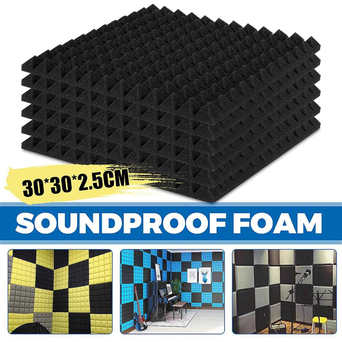 6/12/18PC Soundproof Foam Panels Sound Absorption Pyramid Studio Sound Treatment 30x30x2.5cm Acoustic Foam Wall Tiles
6/12/18PC Soundproof Foam Panels Sound Absorption Pyramid Studio Sound Treatment 30x30x2.5cm Acoustic Foam Wall Tiles
