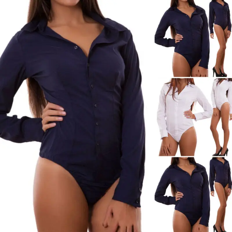 Fashion Women Bodysuit V Neck Jumpsuit Sexy Bodycon Button Shirt Romper Casual Top Blouse Playsuit Bodysuit
Fashion Women Bodysuit V Neck Jumpsuit Sexy Bodycon Button Shirt Romper Casual Top Blouse Playsuit Bodysuit