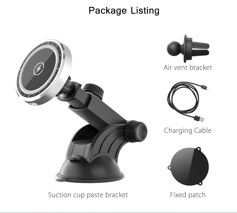 15W For IPhone 12 Mini Magsafing Charger For IPhone12 Pro Max Phone Holder 15W Fast Charging Mini Magnetic Wireless Car Charger
15W For IPhone 12 Mini Magsafing Charger For IPhone12 Pro Max Phone Holder 15W Fast Charging Mini Magnetic Wireless Car Charger