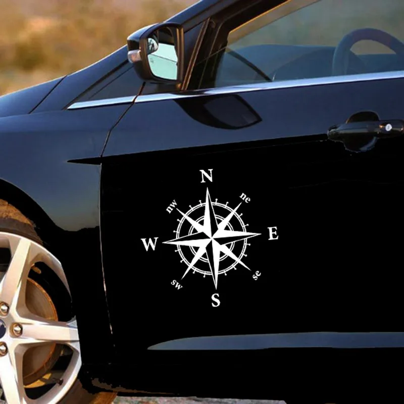 Универсальная автомобильная виниловая наклейка с компасом и розой для VW Volkswagen Golf