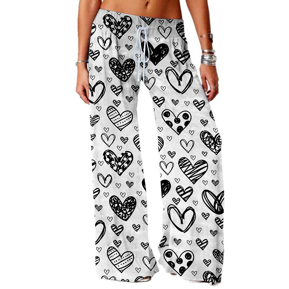 Womens Loose Lace Up Pants Floral Print Wide Leg Pant Casual Long Pants Female Sweatpants Fashion Trousers Pantalones De Mujer
Womens Loose Lace Up Pants Floral Print Wide Leg Pant Casual Long Pants Female Sweatpants Fashion Trousers Pantalones De Mujer