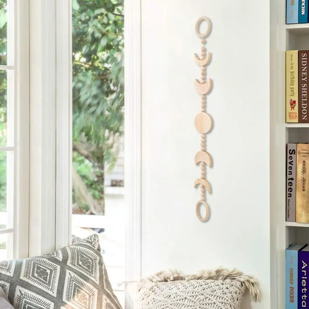 Boho Chic Home Decor Moon Decor Nordic Wall Decorations Wooden Moon Phase Wall Hanging Decor Wood ornaments with Tassel 
Boho Chic Home Decor Moon Decor Nordic Wall Decorations Wooden Moon Phase Wall Hanging Decor Wood ornaments with Tassel