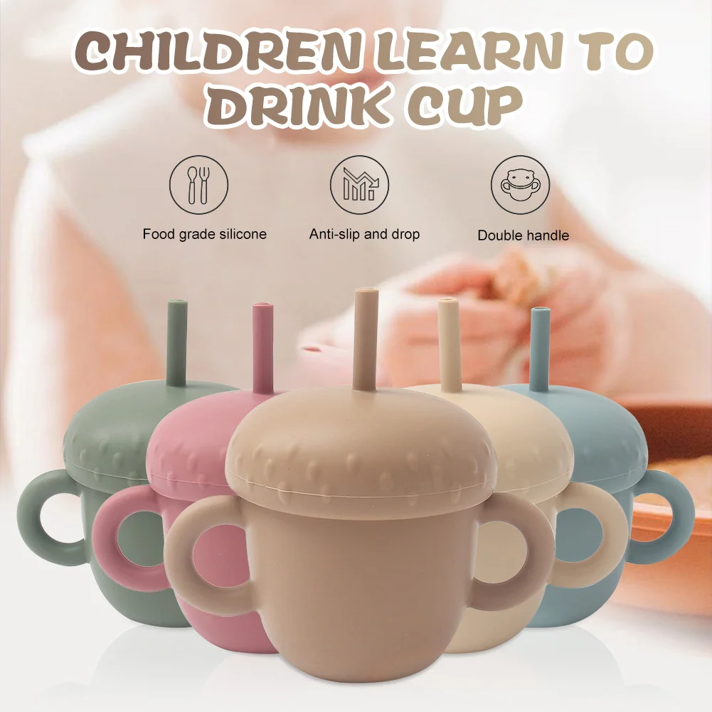 Toddler Feeding Straw Cup Food grade Silicone Training Cup with Non-Slip Handles Baby & Kids Learning Leakproof Cute Cup
Toddler Feeding Straw Cup Food grade Silicone Training Cup with Non-Slip Handles Baby & Kids Learning Leakproof Cute Cup